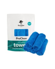 Kavalier ProClean Microfiber Towel Ultra Soft Touch Blue 41x41cm 5pack - ultra miękki ręcznik z mikrofibry
