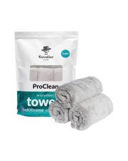 Kavalier ProClean Microfiber Towel SoftXtreme Plush Perfection 500 Grey 41x41cm 3pack - uniwersalny ręcznik z mikrofibry
