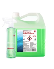 BINDER Premium Glass Cleaner Zestaw 4L 500ml - płyn do mycia szyb