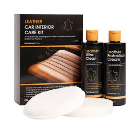 Furniture Clinic Leather Care Kit - ZESTAW DO CZYSZCZENIA I ZABEZPIECZANIA SKÓR