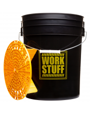 WORK STUFF Detailing Bucket Black – RINSE + separator żółty wiadro