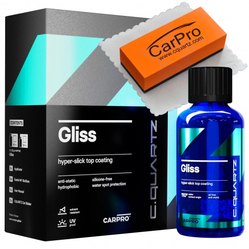 CarPro Gliss Top Coat powłoka o wysokim połysku i głębi zestaw 50ml
