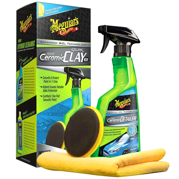 MEGUIARS Hybrid Ceramic Quik Clay Kit ZESTAW DO GLINKOWANIA WRAZ Z