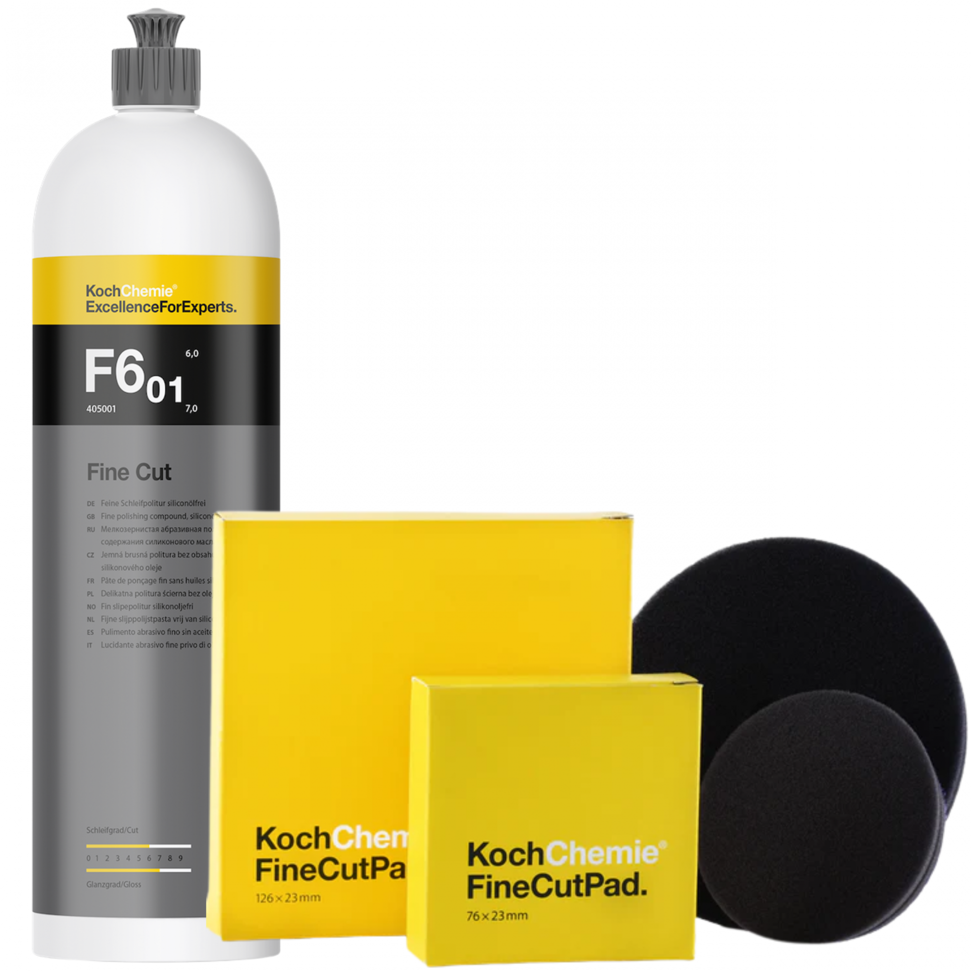 Koch Chemie Zestaw do polerowania Pasta polerska F6 1L + pady Fine Cut ...