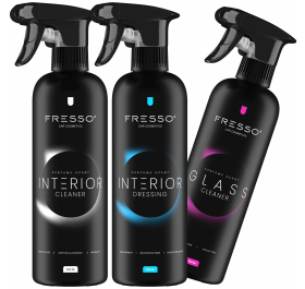 FRESSO Interior Cleaner 0,5L + Interior Dressing 0,5L + Glass Cleaner 0,5L GRATIS - Zestaw do pielęgnacji wnętrza