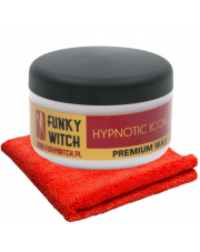FUNKY WITCH Hypnotic Icon 76 + Laser Polish Czerwona 40X40cm - Zestaw wosk hybrydowy + mikrofibra 