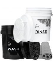 CLEANTECH Wiadra WASH i RINSE w zestawie z separatorami brudu i pokrywkami