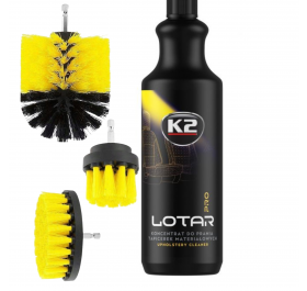 K2 Lotar Pro 1L + Szczotki - ZESTAW DO PRANIA TAPICERKI