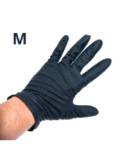 Rękawice dla detailera HAND ARMOR - nitrylowe CZARNE M 100 szt.