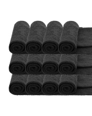 MR RAG Mikrofibra Bezszwowa 40x40 cm Czarna – 380 GSM / 12 szt.