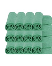 MR RAG 40x40cm GREEN Edgeless 380gsm – Zielona Mikrofibra Bezszwowa 12-pack