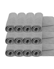 MR RAG 40x40cm GREY Edgeless 380gsm – Szara Mikrofibra Bezszwowa 12-pack